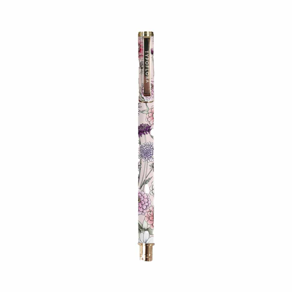 Typoflora Typoflora Rollerball Pen - Field of Flowers, Pink