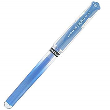 Uni-ball Uni-ball Signo Gel Ink Pen, 1.0mm Broad, Metallic Blue