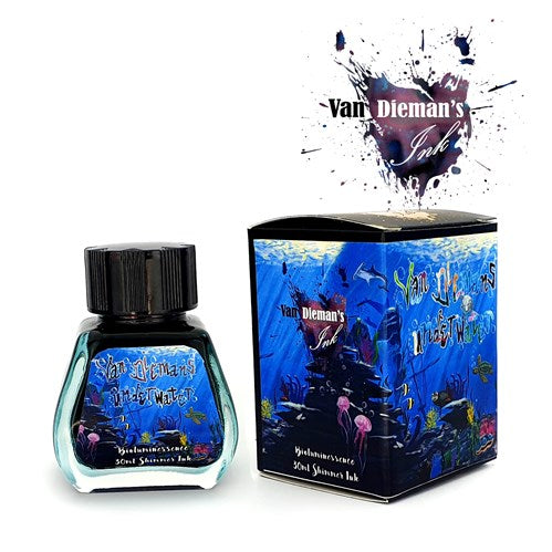 Van Dieman's Ink Van Dieman's Fountain Pen Ink - Underwater Series, Bioluminescence, Shimmering, 30ml