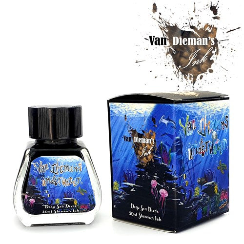 Van Dieman's Ink Van Dieman's Fountain Pen Ink - Underwater Series, Deep Sea Diver, Shimmering, 30ml