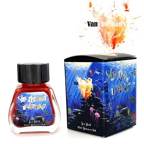 Van Dieman's Ink Van Dieman's Fountain Pen Ink - Underwater Series, Sea Shell, Shimmering, 30ml