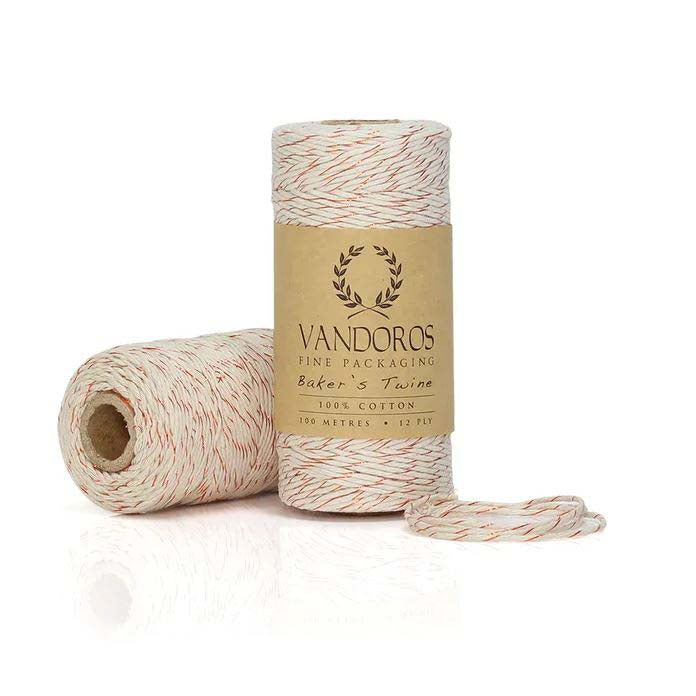 Vandoros Baker's Twine - Natural/Metallic Copper, 100m Roll