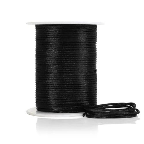 Vandoros Cord: 2mm China Knot - Black (per metre)