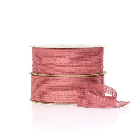 Vandoros Ribbon: 10mm Eco Jute Pink (per metre)