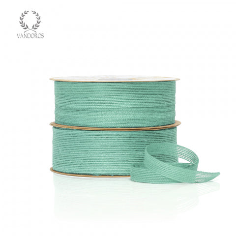 Vandoros Ribbon: 10mm Eco Jute Teal (per metre)