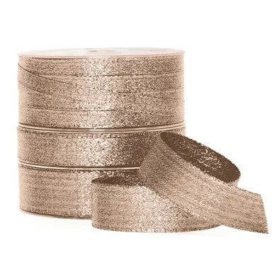 Vandoros Ribbon: 10mm Stellar - Champagne (per metre)