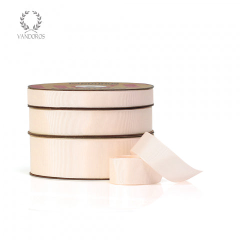 Vandoros Ribbon: 25mm Grosgrain Blush (per metre)