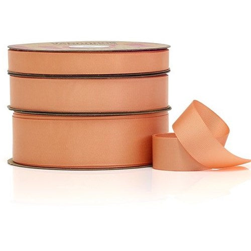 Vandoros Ribbon: 25mm Grosgrain Copper (per metre)