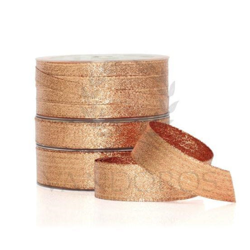 Vandoros Ribbon: 25mm Stellar - Copper (per metre)