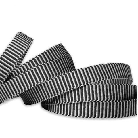 Vandoros Ribbon: 9mm Alice - Black/White (per metre)