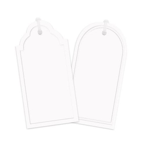 Vandoros Vandoros Gift Tag Pack - Embossed White, Pack of 6