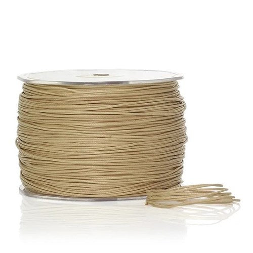 Vandoros Wax Cotton String - 1mm, Natural (per metre)