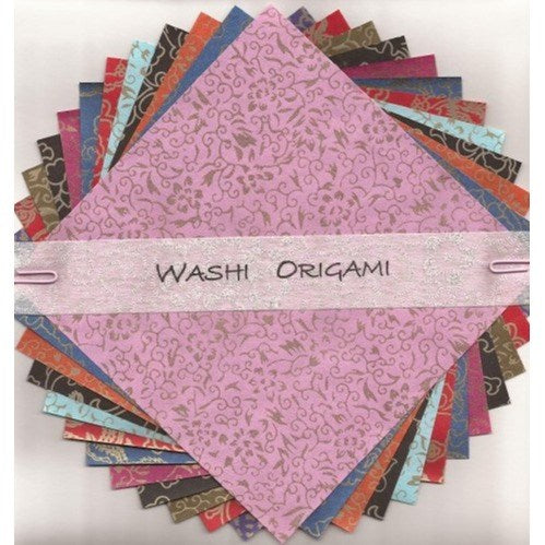 Washi Craft Origami Paper Pack - Kinwashi Mix, 150mm Square, Pack of 12 Sheets