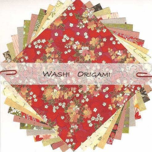 Washi Craft Origami Paper Pack - Yuzen/Kozo Mulberry Mix, 150mm Square, Pack of 12 Sheets