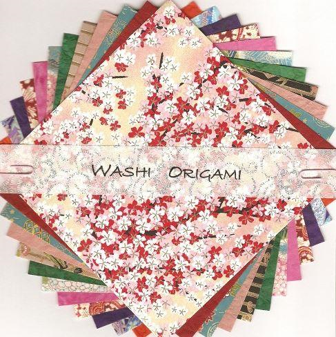 Washi Craft Origami Paper Pack - Yuzen/Plain Mix, 150mm Square, Pack of 12 Sheets