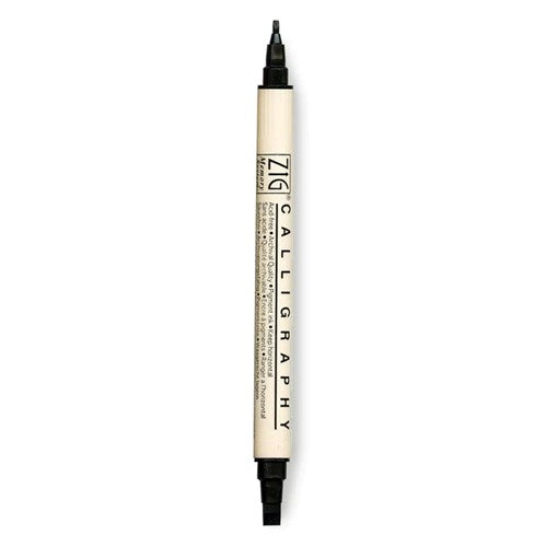 Zig Kuretake Zig Calligraphy Dual Tip  Marker - Pure Black