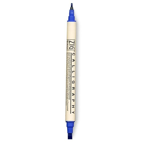 Zig Kuretake Zig Calligraphy Dual Tip  Marker - Pure Blue