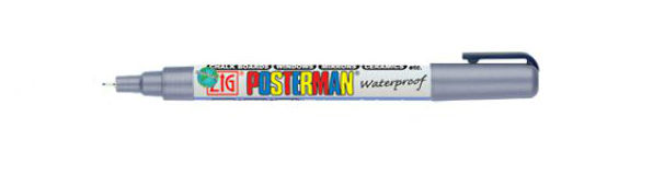 Zig Zig Posterman Extra Fine Pen (0.5mm) - Silver